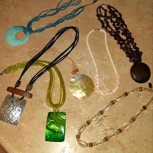 🐚 Lot of 7 Shell and Bead Necklaces 🐚